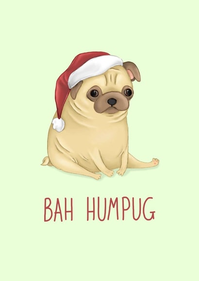 humbug humpug Christmas Card 1751 created by Katie Corrigan