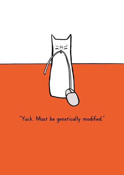 organic cat Humour Card 1630 created by Reigning Cats . . . and dogs