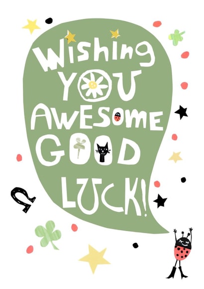 awesome cute Good Luck Card 2008 created by Susse Linton