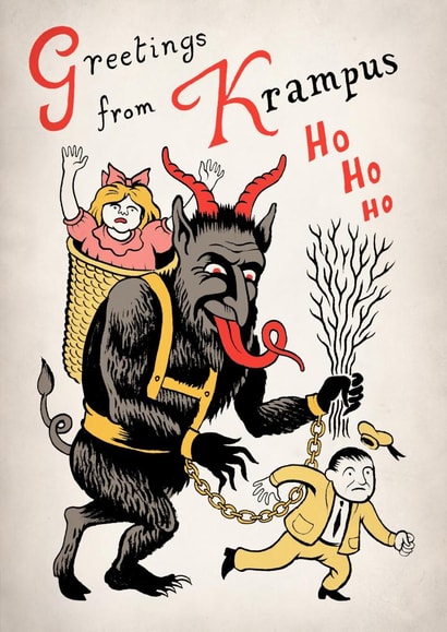 krampus greetings Christmas Card 23410 created by Matteo Farinella