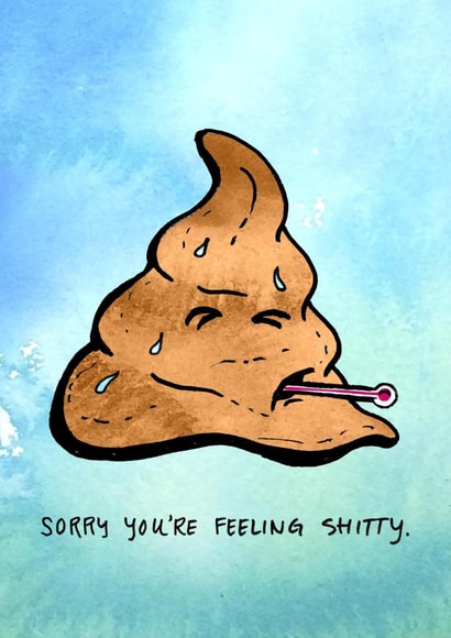 sick humour Get Well Card 1508 created by Megan Motown