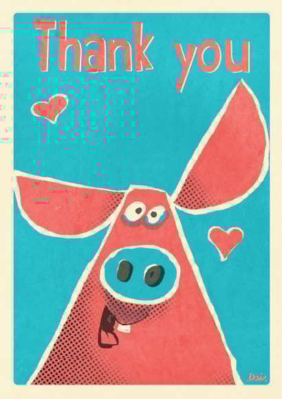 thanks thank Thank You Card 1341 created by Daviz