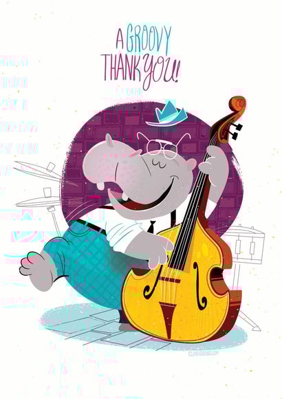 jazz music Thank You Card 23037 created by Josh Cleland