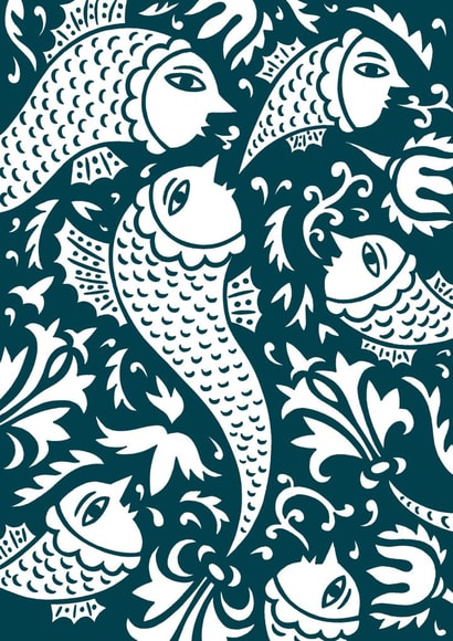 fish pattern Just because... Card 24205 created by Alan Rogerson