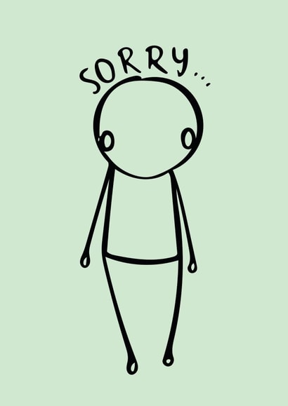 sorry illustration Sorry Card 24424 created by Jo Alfie Wimborne