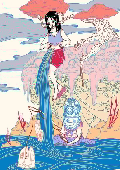 hipster water Card 24691 created by Onimaooni