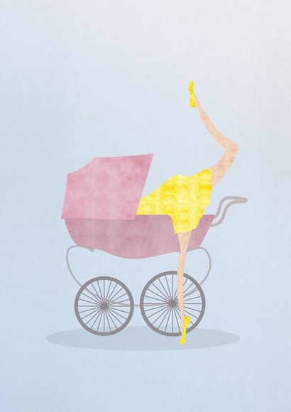 baby girl New Baby Card 25047 created by Mie Frey Damgaard