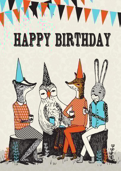 birthday woodland Birthday Card 25059 created by Paper Sparrow