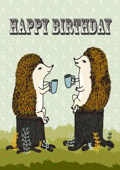 birthday hedgehog Birthday Card 25062 created by Paper Sparrow