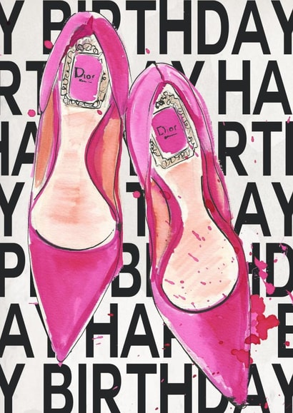 fashion dior Birthday Card 1150 created by Jodi Pedri