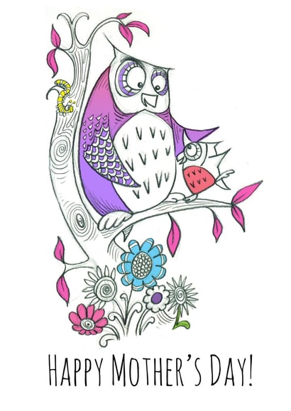 #Mother'sDay #owlandbaby Mother's Day Card 25268 created by Beccy Blake