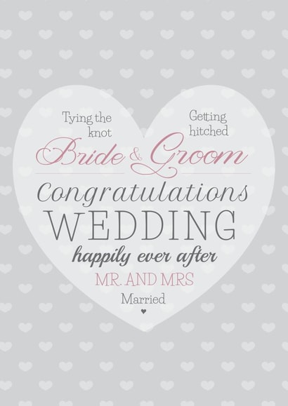 Heart shaped wedding card created by Pippa Race