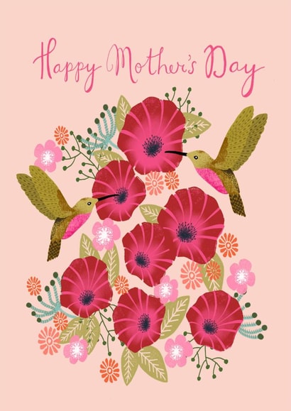 bird hummingbird Mothers Day Card 22437 created by Andrea Lauren