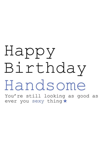 Typographic Husband Birthday Card 2762 created by Always Sparkle