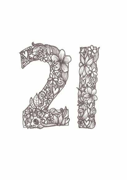 21 birthday Card 2892 created by Shiv Makes Things