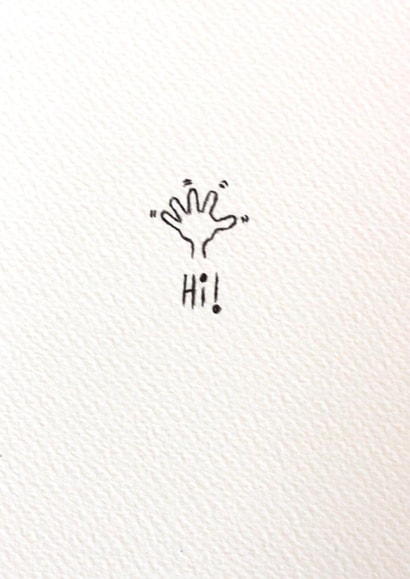 hello hand Thinking of you Card 25871 created by Pencil & Polish
