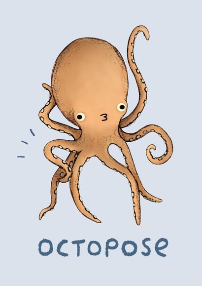 octopose octopus Just because... Card 1119 created by Sophie Corrigan
