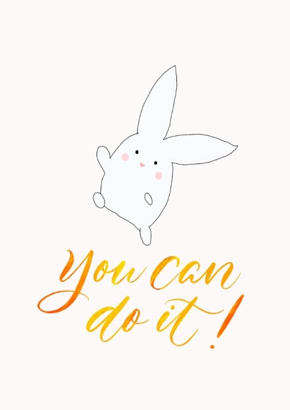 illustration cute Good Luck Card 1030 created by Leah Chong - Leah Design