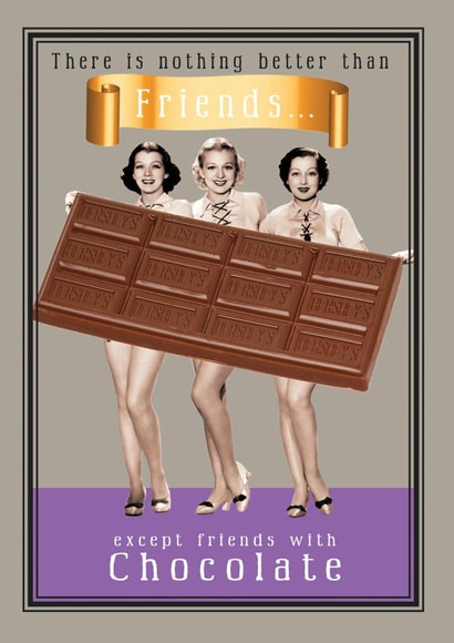 friends chocolate Thinking of you Card 3100 created by JellynBean