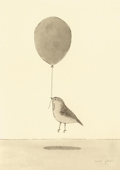 bird balloon Birthday Card 25954 created by Marc Johns