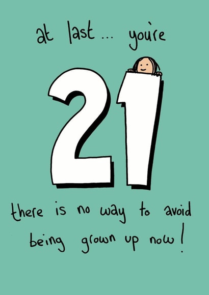 humour 21 Birthday Card 3112 created by JellynBean