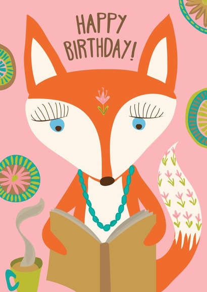 fox woodland Birthday Card 3236 created by Jo Milne