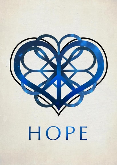 heart hope Religious Card 3605 created by Catherine Satrun