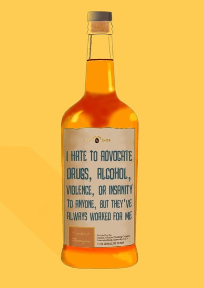 hunter s thompson birthday Humour Card 23835 created by Pottsy Prints