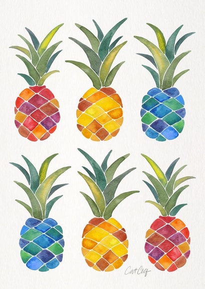 pineapple fruit Just because... Card 3635 created by Cat Coquillette