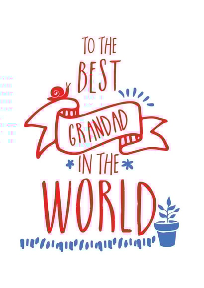 Best Grandad in the world card created by Ivorymint cards