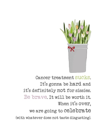 Cancer Sucks, Be Brave created by Dandelion Stationery