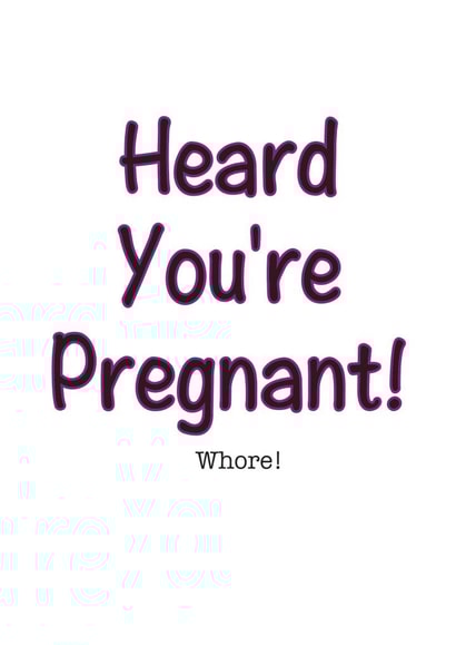 pregnancy announcement pregnant Pregnancy Card 3919 created by LosersInk