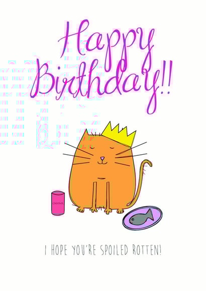 Birthday Cat Birthday Card 26574 created by Jane Smedley