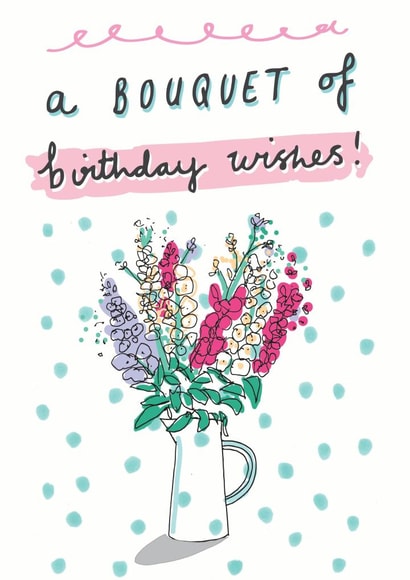 bouquet birthday Birthday Card 26580 created by Angie Browning