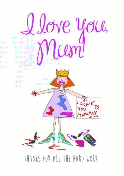 Love Mum Mothers Day Card 26578 created by Jane Smedley