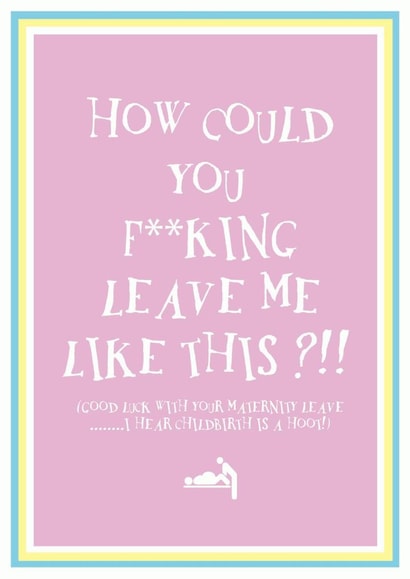 maternity leaving Pregnancy Card 26562 created by Tabitha's Imagination