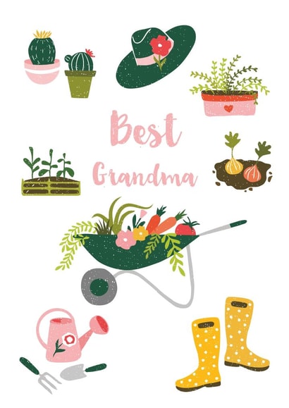 grandma Grandmother Mothers Day Card 4187 created by Ink & Ocean
