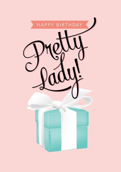 Pretty Birthday Card - For Her - Pretty Lady - Classic created by TRICIA O