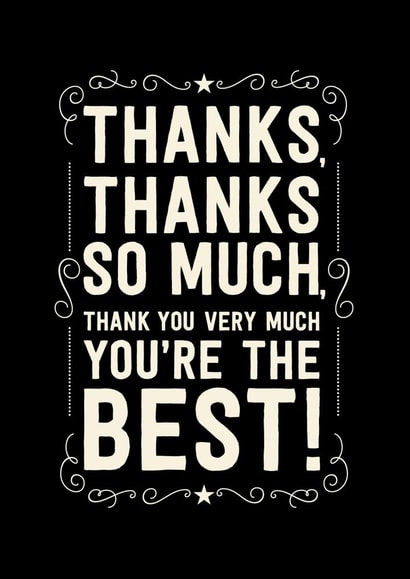 thanks thebest Thank You Card 4370 created by TRICIA O