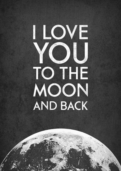 love moon Anniversary Card 4410 created by LATTE DESIGN