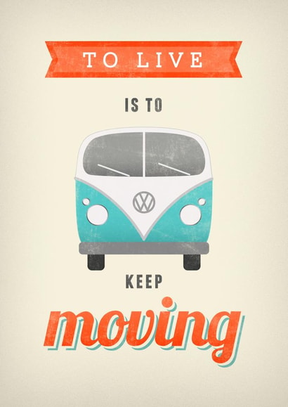 VW motivational Leaving Card 4416 created by LATTE DESIGN