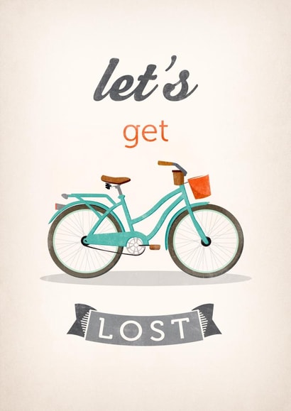 bike bicycle Just because... Card 4423 created by LATTE DESIGN
