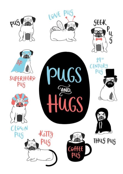 Pugs glorious pugs created by Abbie Imagine
