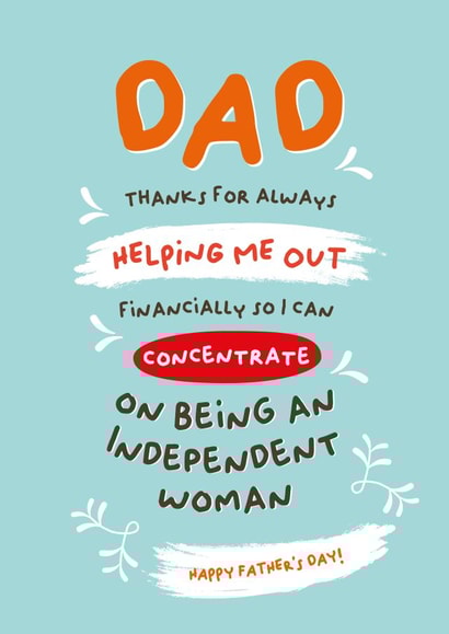 Thanks for helping me concentrate on being an independent woman created by PaperJam Print Co.