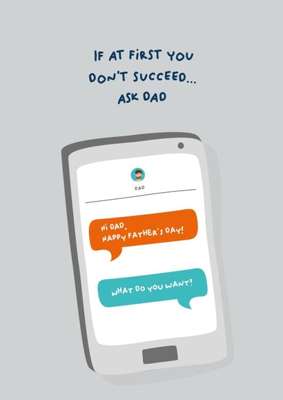 If at first you don't succeed... ask dad created by PaperJam Print Co.