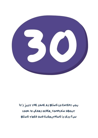 30 Birthday Card created by PaperJam Print Co.