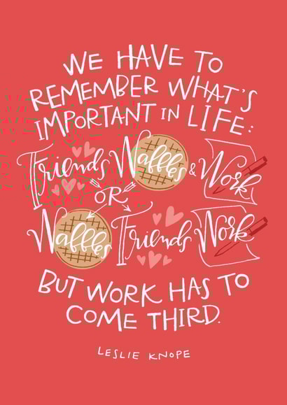 Leslie Knope New Job Card 4830 created by Jenny Mecher