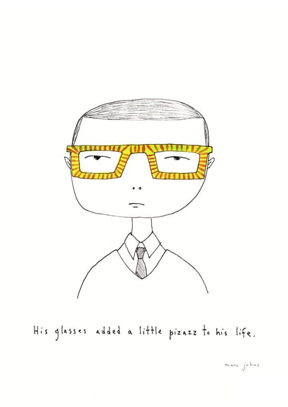 pizazz glasses Just because... Card 3264 created by Marc Johns