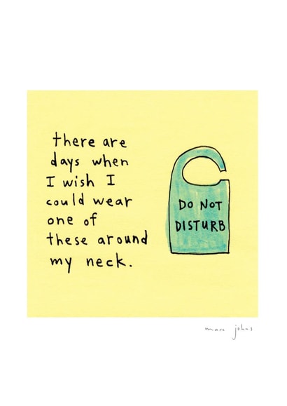 anti humour Thinking of you Card 3267 created by Marc Johns