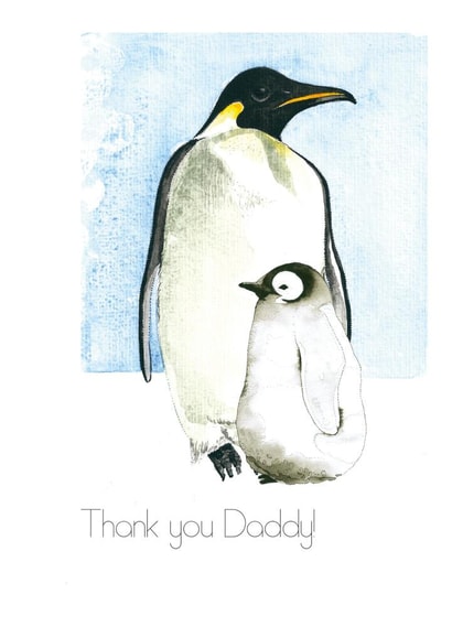 Dad penguin Father's Day Card 24693 created by Silvia Betancourt